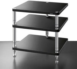 TAVOLINO AUDIO 3 RIPIANI SOLIDSTEEL HJ.3.COLORE NERO OPACO