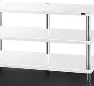 TAVOLINO 3 RIPIANI SOLIDSTEEL HW-3. BIANCO LACCATO