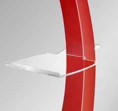 Piano acrilico trasparente per stand da pavimento XELO