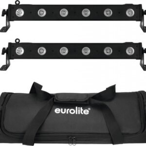 EUROLITE Set 2x LED BAR-6 QCL RGBW + Borsa morbida