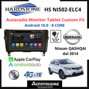 HARDSTONE HS NIS02-ELC4 | Autoradio-Monitor-Tablet Custom Fit per NISSAN QASHQAI 2014>