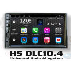 HARDSTONE HS DLC10.4D - SINTOLETTORE DECKLESS 2 DIN Universale Android - DAB +