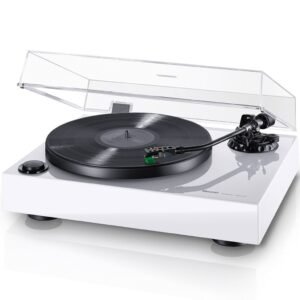 MAGNAT MTT 990 WHITE EDITION WITH CARTRIDGE | Giradischi a trazione diretta - braccio a “J” da 10 pollici