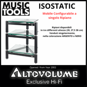 MUSIC TOOLS ISOSTATIC L 55 x P 53 cm | Modulo Singolo Rack Hi- Fi Modulare a Ripiani - "Configurabile"