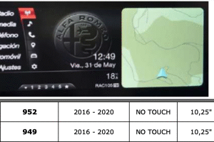 HARDSTONE HS ALF02-ALX | SCREEN CHANGE ANDROID MULTIMEDIA ALFA ROMEO STELVIO | 949 | 2016 - 2020 | NO TOUCH | 10,25"