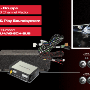 GLADEN MOSCONI SOUNDUP GA-SU-VAG-4CH-SUB | KIT PACCHETTO AUDIO COMPLETO Specifico per veicoli VAG con radio 4CH
