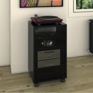 MUNARI AMALFI KA 050 NE - Mobile Hi-Fi e Porta TV - Nero Opaco