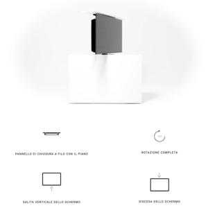 MAIOR LEVANTE 360 | STAFFA - SOLLEVATORE MOTORIZZATO PER MOBILI TV DA MOBILE A SCOMPARSA