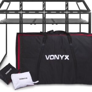 Vonyx DB5 sistema cabina DJ pieghevole Pro grande 2,0 m