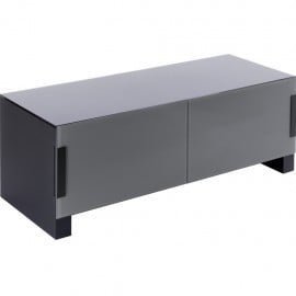 MOBILE DUE RIPIANI CON ANTE IN VETRO COLORE GRIGIO ERARD BILT AMER036540