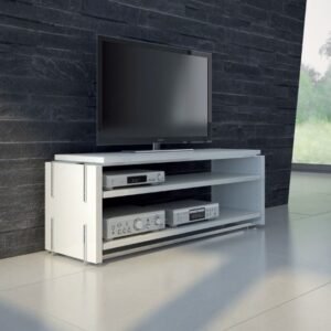 MOBILE TV SCHROERS & SCHROERS CHARISMA SOLITAIRE 8 RIPIANI LEGNO BIANCO O NERO 1455x540x40