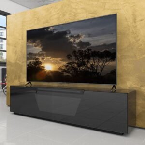 MUNARI VENTIMIGLIA KVT 152. BAS | Mobile porta TV fino a 65” - Anta a ribalta - 3 ripiani - 5 Ruote Scomparsa