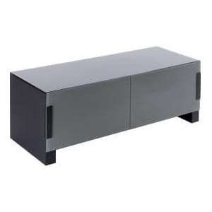 MOBILE DUE RIPIANI CON ANTE IN VETRO COLORE NERO ERARD BILT AMER036542