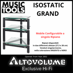 MUSIC TOOLS ISOSTATIC GRAND L 65 x P 58 cm | Modulo Singolo Rack Hi- Fi Modulare a Ripiani - "Configurabile"