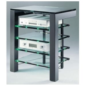 MOBILE AUDIO SCHROERS & SCHROERS FOCUS 72 MAXI 4 RIPIANI SPESSI 20mm NERO LEGNO NERO 708x810x520