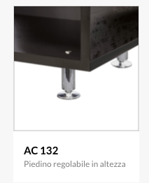 KIT PIEDINI AC132-5 regolabili altezza x MUNARI MT 110 - MT 115-MT116-MT125
