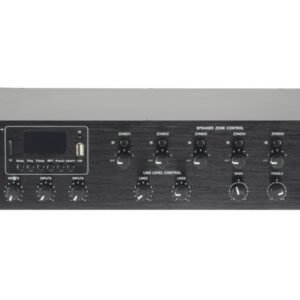 ZZONE350PA - Amplificatore mixer lettore usb/bt/fm da 350w a 6 zone