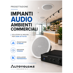 Progettazione impianto audio per negozi e locali con diffusione sonora uniforme e professionale