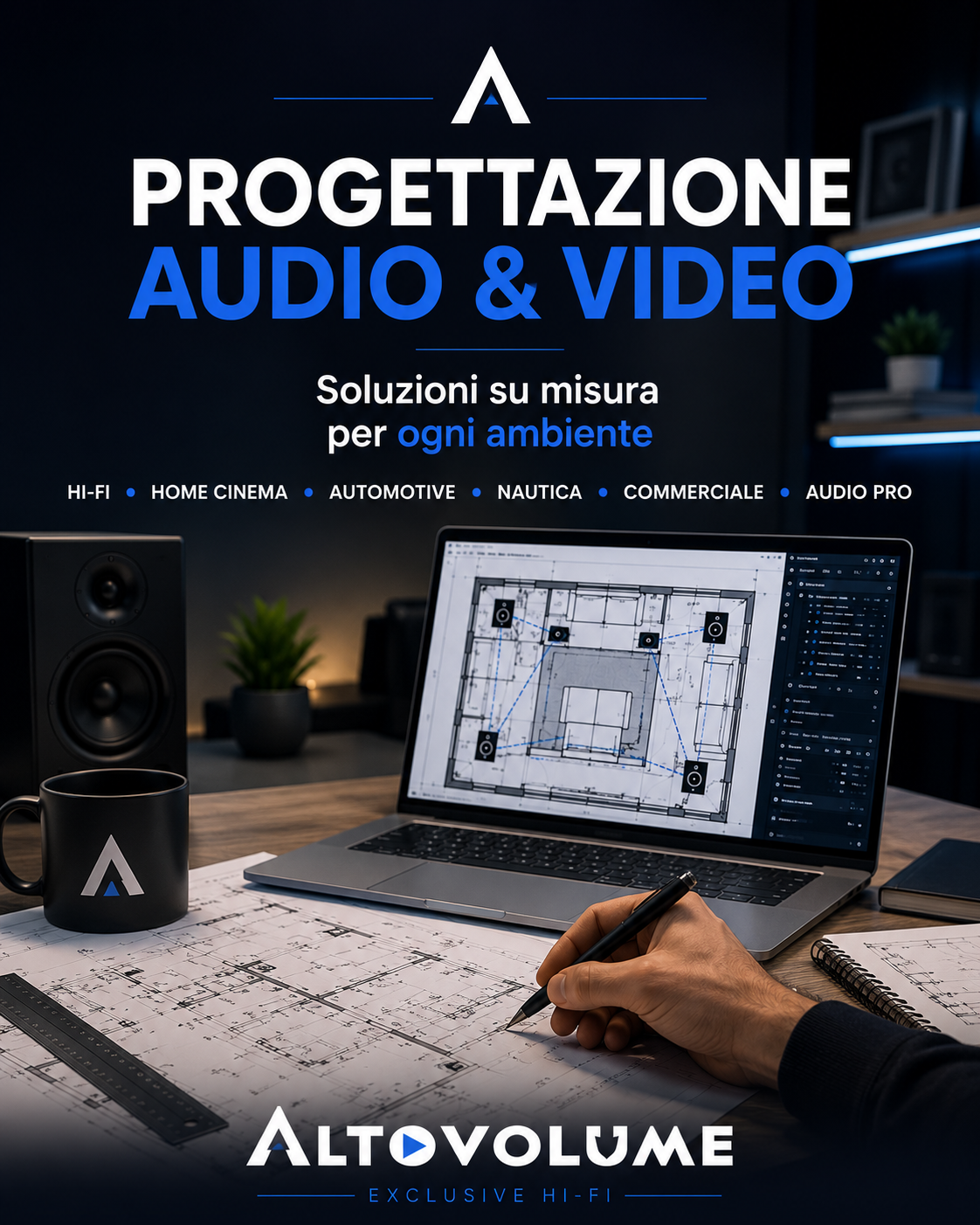 Progettazione Audio Video su Misura Progettazione impianti audio e video su misura per ottenere prestazioni reali in ogni ambiente