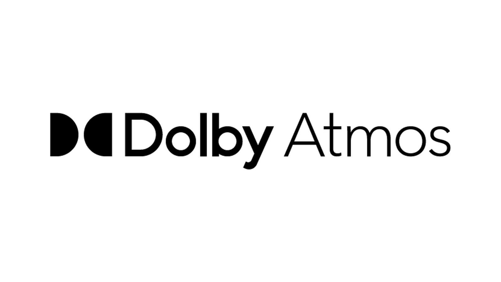 Logo ufficiale Dolby Atmos, tecnologia audio immersivo per home cinema