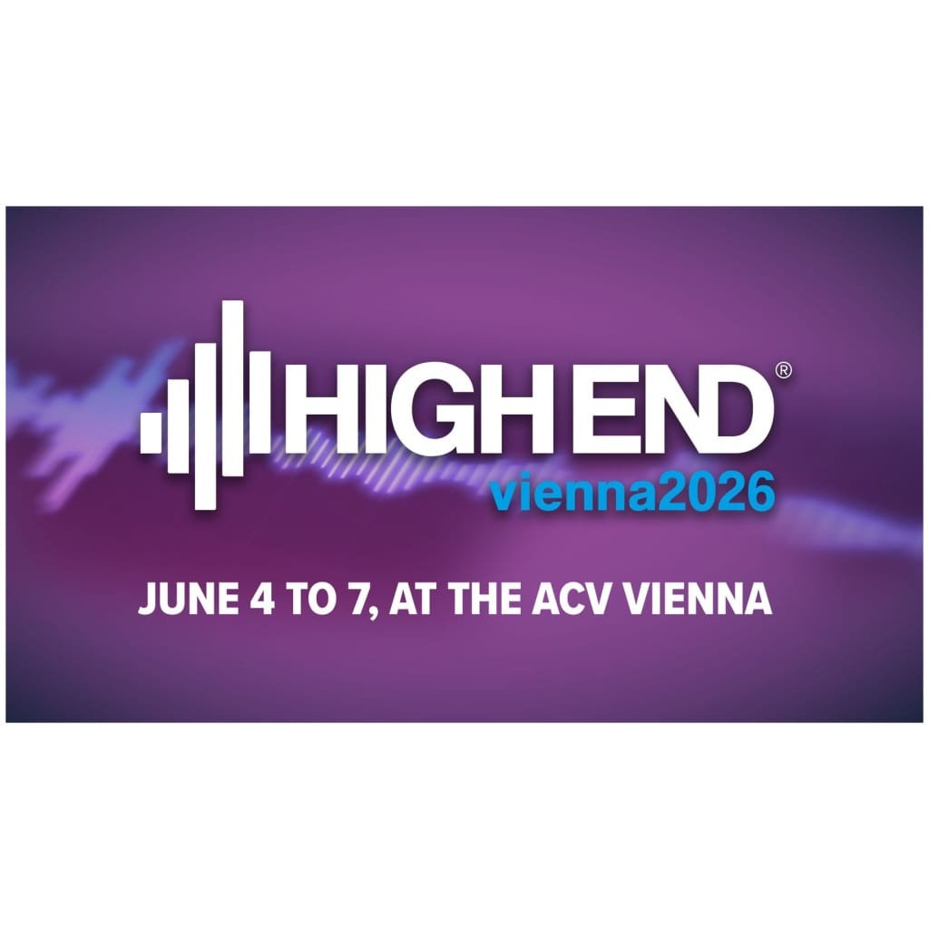 Banner ufficiale HIGH END Vienna 2026, fiera hi-fi dal 4 al 7 giugno all'ACV di Vienna