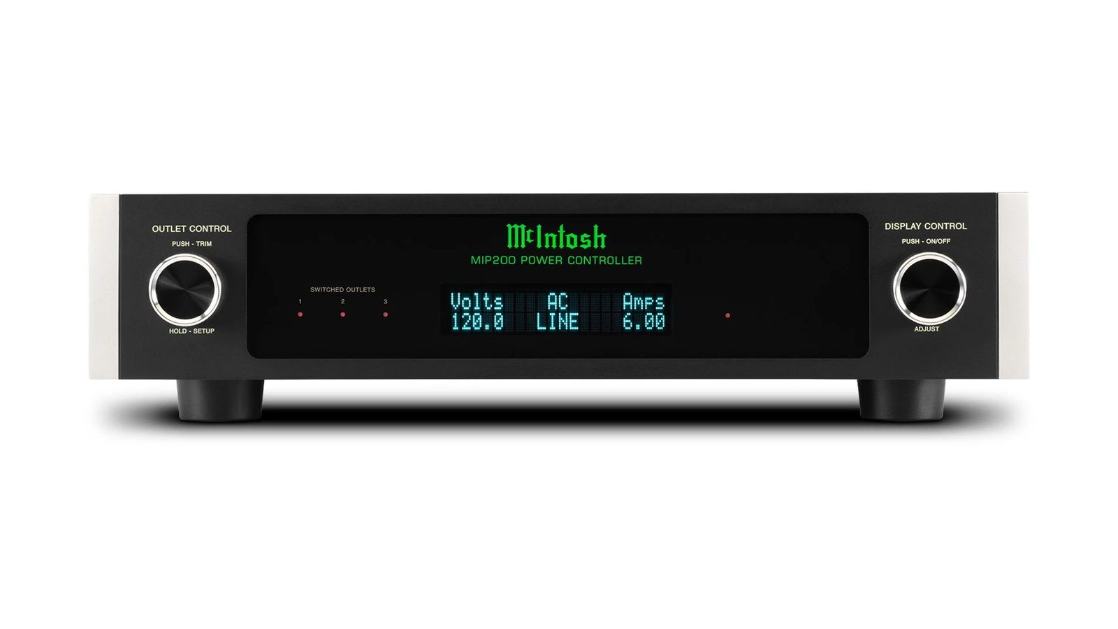 Pannello frontale del McIntosh MIP200, sistema di protezione e monitoraggio dell'impianto