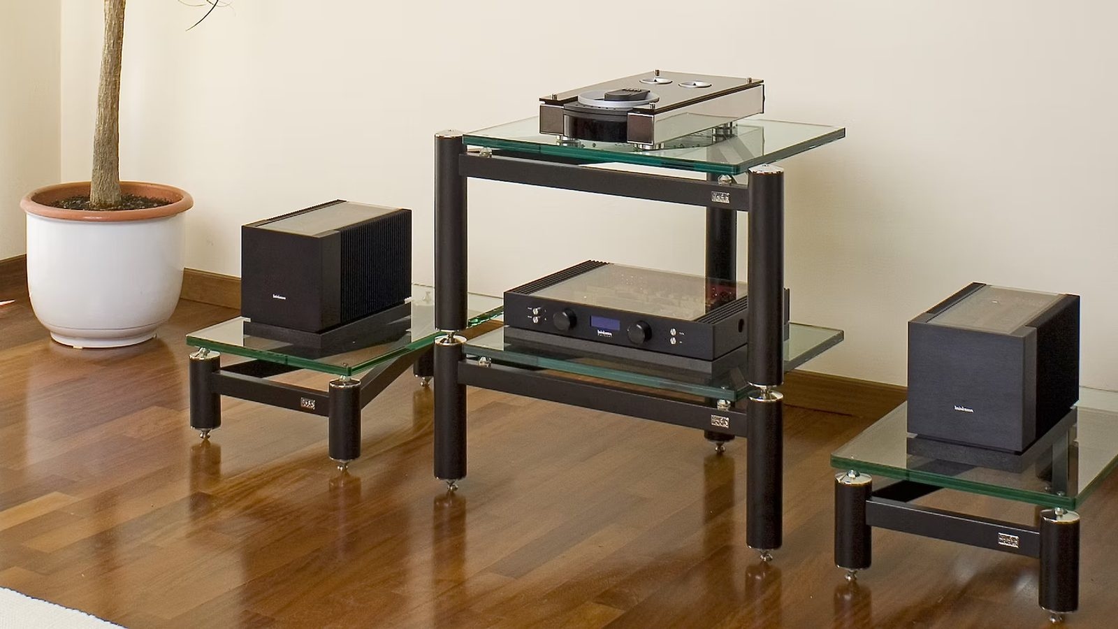 Supporti e ripiani NorStone IsoStatic per mobile hi-fi, isolamento dalle vibrazioni di amplificatore e diffusori