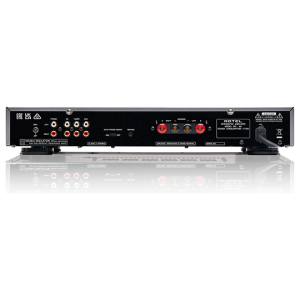 Rotel A8, pannello posteriore con ingressi linea, phono e morsetti diffusori