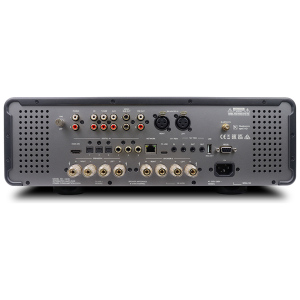 Michi Prestige X430, pannello posteriore con morsetti A/B, XLR, phono e HDMI ARC