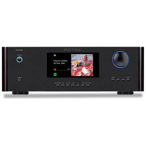 Rotel RAS-5000 amplificatore integrato con streamer, vista frontale finitura nera