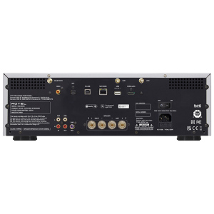 Rotel RAS-5000, pannello posteriore con HDMI eARC, Ethernet e ingressi digitali