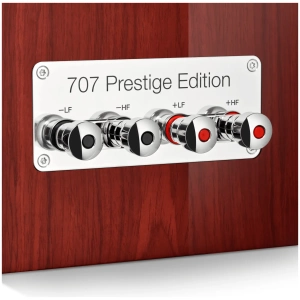 B&W 707 Prestige Edition, morsetti e targhetta