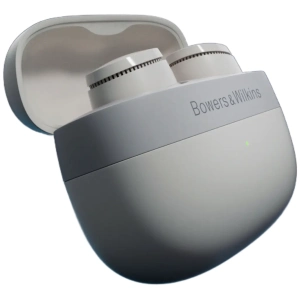 Auricolari B&W Pi6 Cloud Grey con la custodia di ricarica