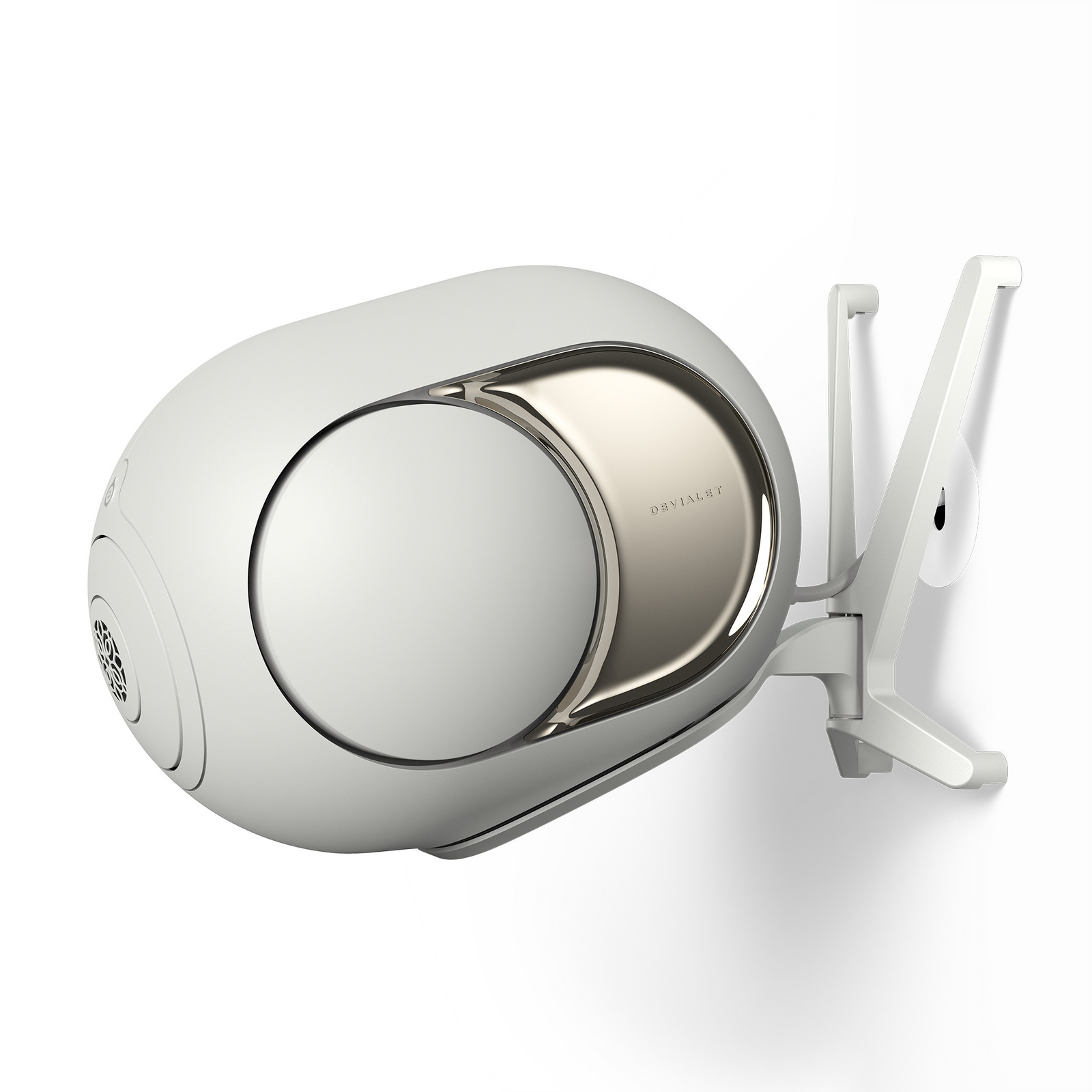 devialet_gecko_108db_light_pearl_devau891 Devialet Gecko Light Pearl, supporto a muro per Phantom Ultimate 108 dB