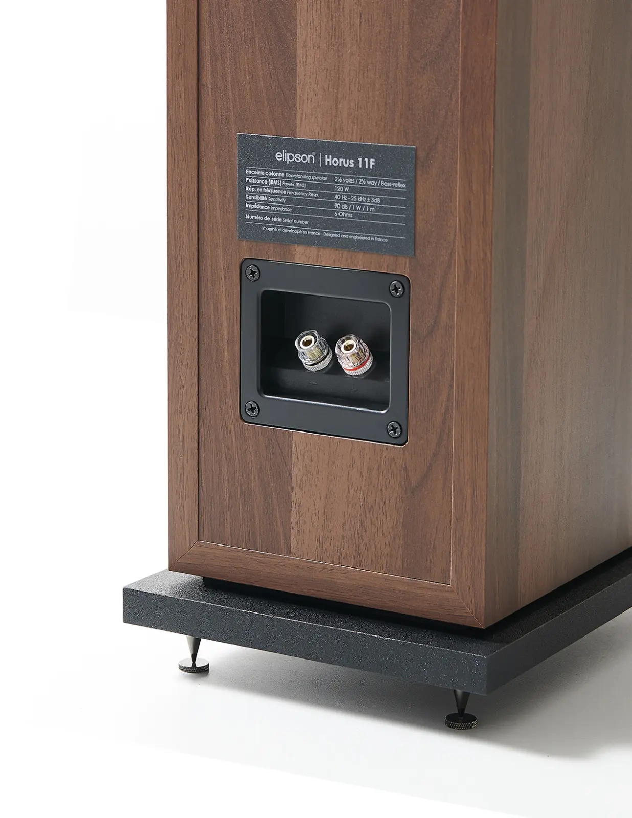 Elipson Horus 11F, Walnut/Grey, vista posteriore Elipson Horus 11F, Walnut/Grey, vista posteriore