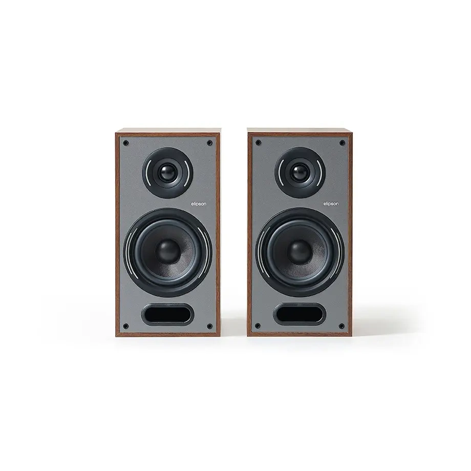 Elipson Horus 6B, Walnut/Grey, vista frontale Elipson Horus 6B, Walnut/Grey, vista frontale