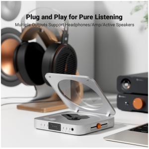 Fosi Audio MERAK | Lettore CD con Uscita Ottica e Cuffie - immagine 3