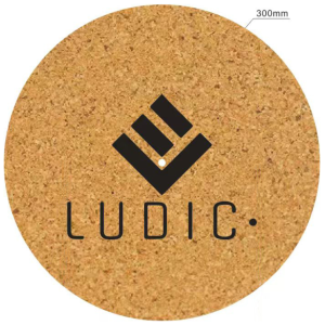 Ludic Cork LP Slip Mat Ludic Logo – Tappetino per Giradischi