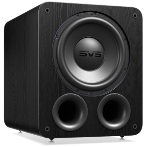SVS PB-3000 R|Evolution subwoofer bass reflex, finitura Black Ash, vista frontale senza griglia