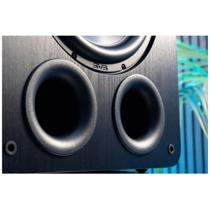 SVS PB-3000 R|Evolution, dettaglio dei due condotti bass reflex da 3,5 pollici