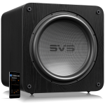 SVS SB-5000 R|Evolution subwoofer sigillato, finitura Black Ash, vista frontale senza griglia