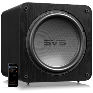 SVS SB-5000 R|Evolution subwoofer sigillato, finitura Black Ash, vista frontale senza griglia