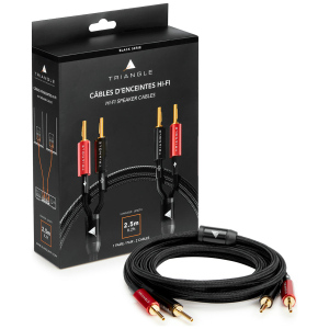Triangle Black Cable Speaker – Coppia Cavi per Diffusori OFC 1,5 mm² 2 × 2,5 m con Banane BP450