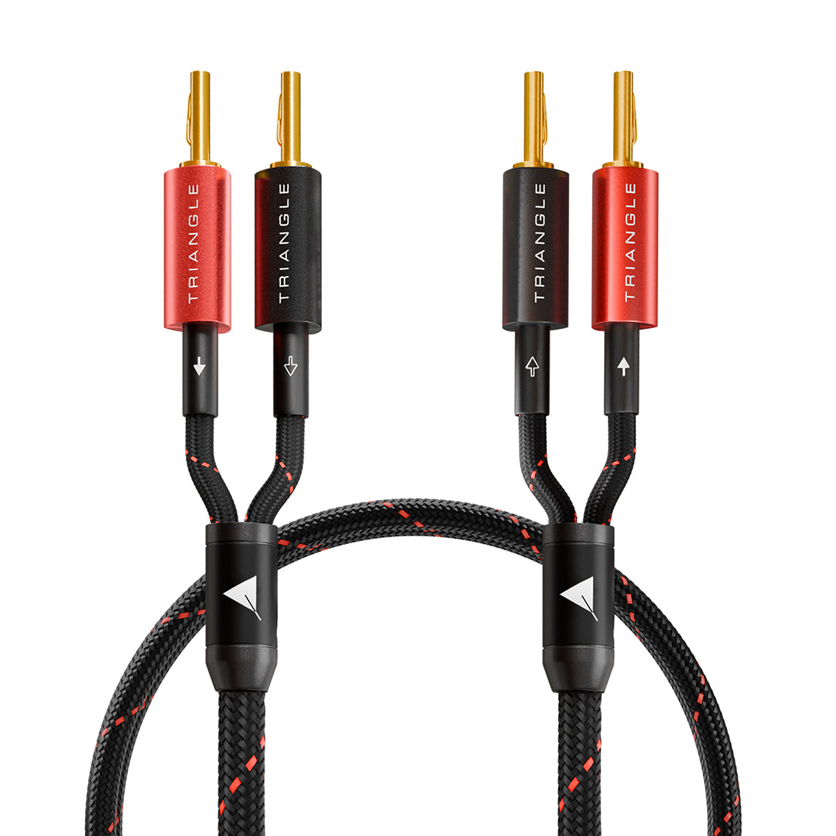 Triangle Red Cable Speaker – Coppia Cavi per Diffusori OFC 1,5 mm² con Banane BP450 – immagine 3 Triangle Red Cable Speaker – Coppia Cavi per Diffusori OFC 1,5 mm² con Banane BP450 - immagine 3