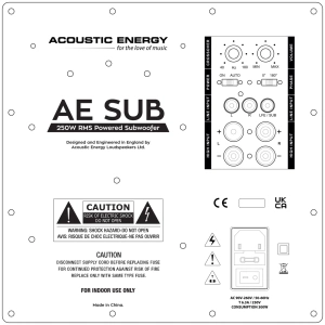 Acoustic Energy AE Sub subwoofer attivo nero opaco – foto 3