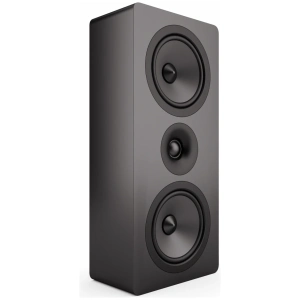 Acoustic Energy AE105, diffusore da parete nero senza griglia in posizione verticale