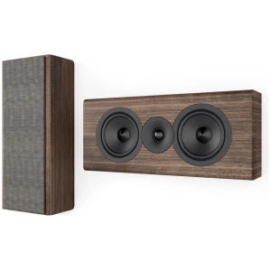 Acoustic Energy AE307² diffusore LCR in noce, in verticale e in orizzontale