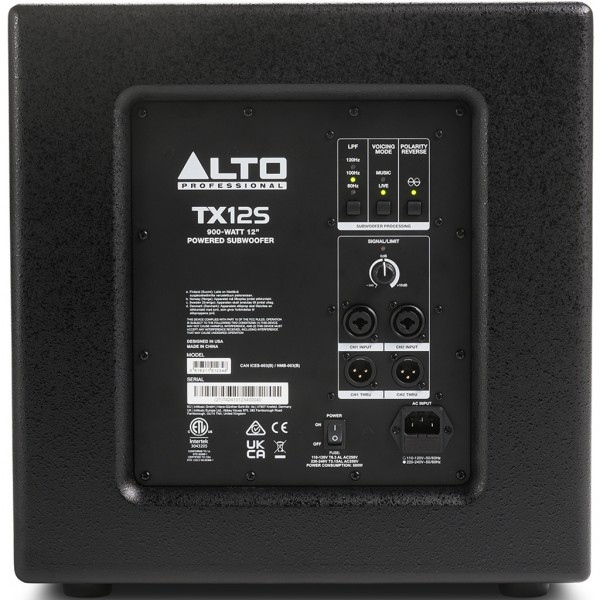Alto Professional TX 12 S subwoofer amplificato Alto Professional TX 12 S subwoofer amplificato