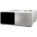 Anthem STR Power Amplifier – finitura argento, vista di tre quarti
