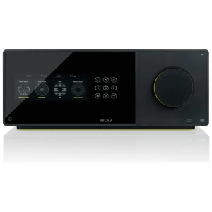 Arcam AVA25 – vista frontale con il display acceso